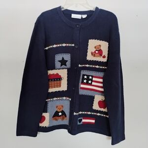 Croft & Barrow Navy Knit Cardigan